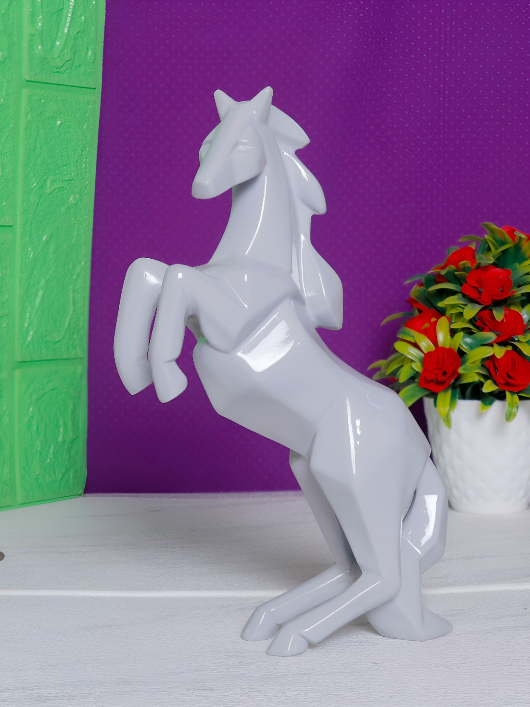 GW CREATIONS Grey Textured Birds & Animals Showpiece