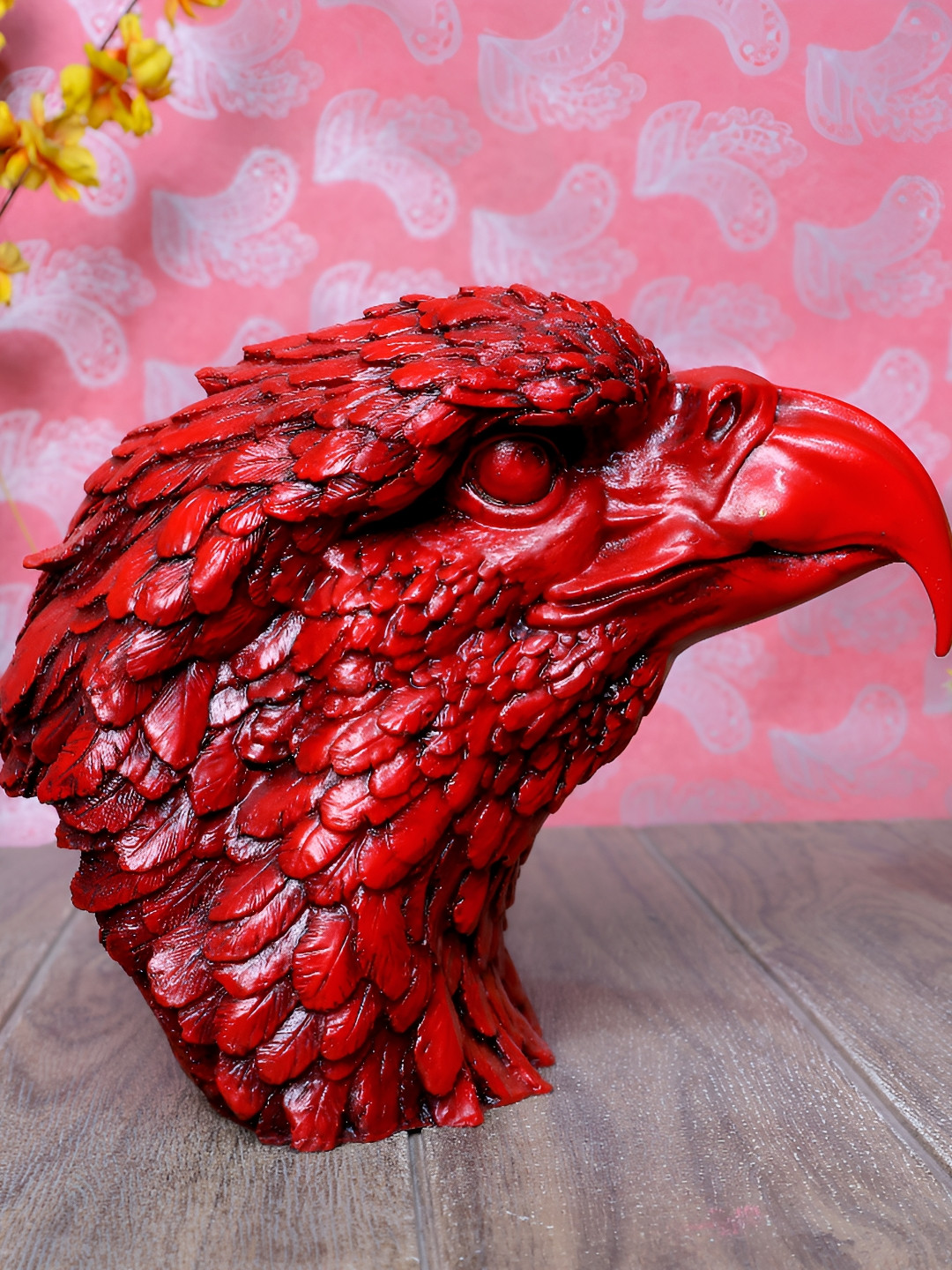 GW CREATIONS Red Birds And Animals Figurine Small Showpiece