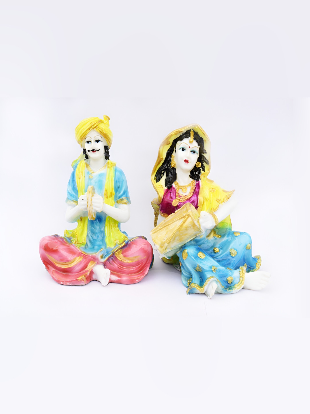 GW CREATIONS White & Blue Small Figurine Showpiece