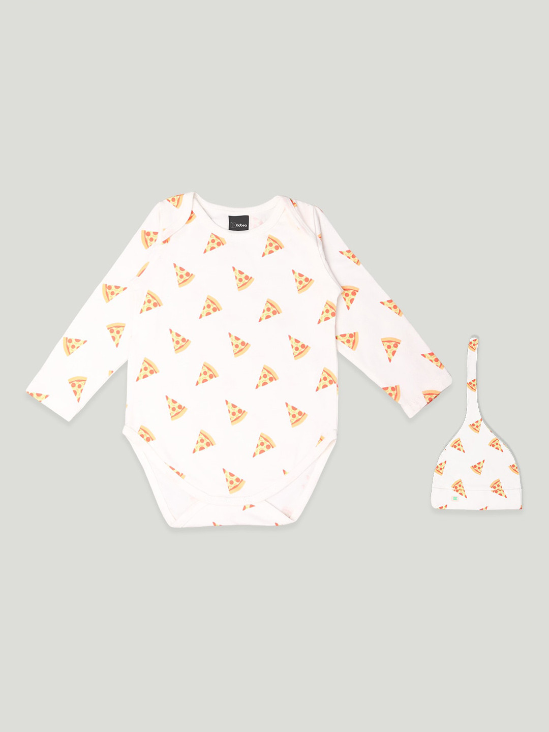 Kidbea Infants Kids Printed Pure Organic Cotton Baby Onesie Bodysuit & Cap