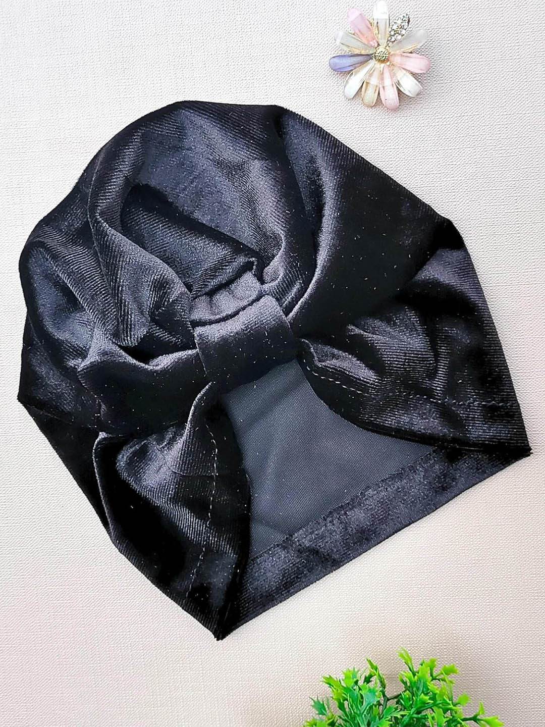 ANNA CREATIONS Infant Girls Cotton Turban Beanie Cap