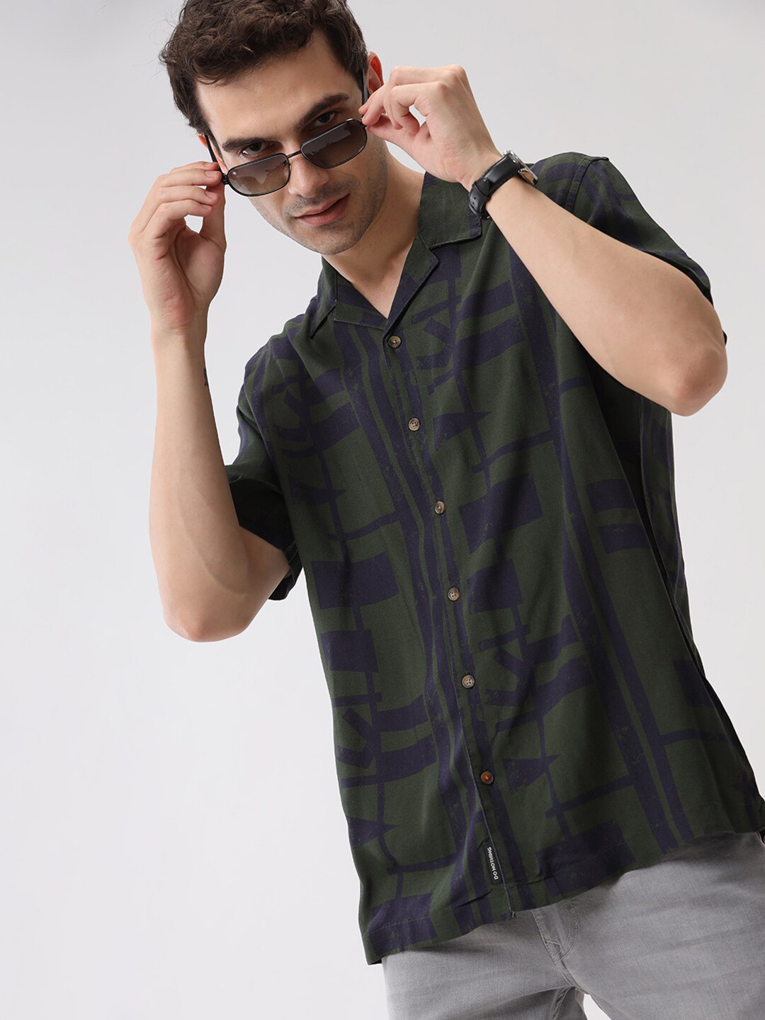 WROGN Custom Abstract Printed Opaque Casual Shirt