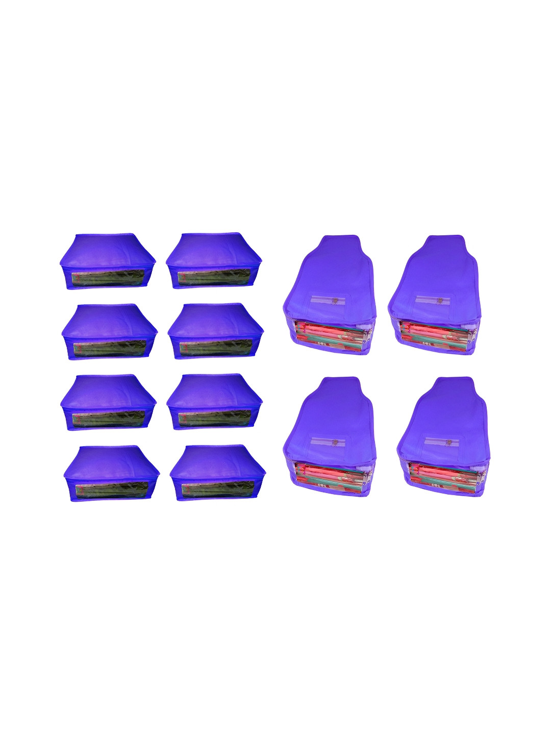 atorakushon Set of 12 Blue Reusable Clothes Storage Bags Wardrobe Organisers