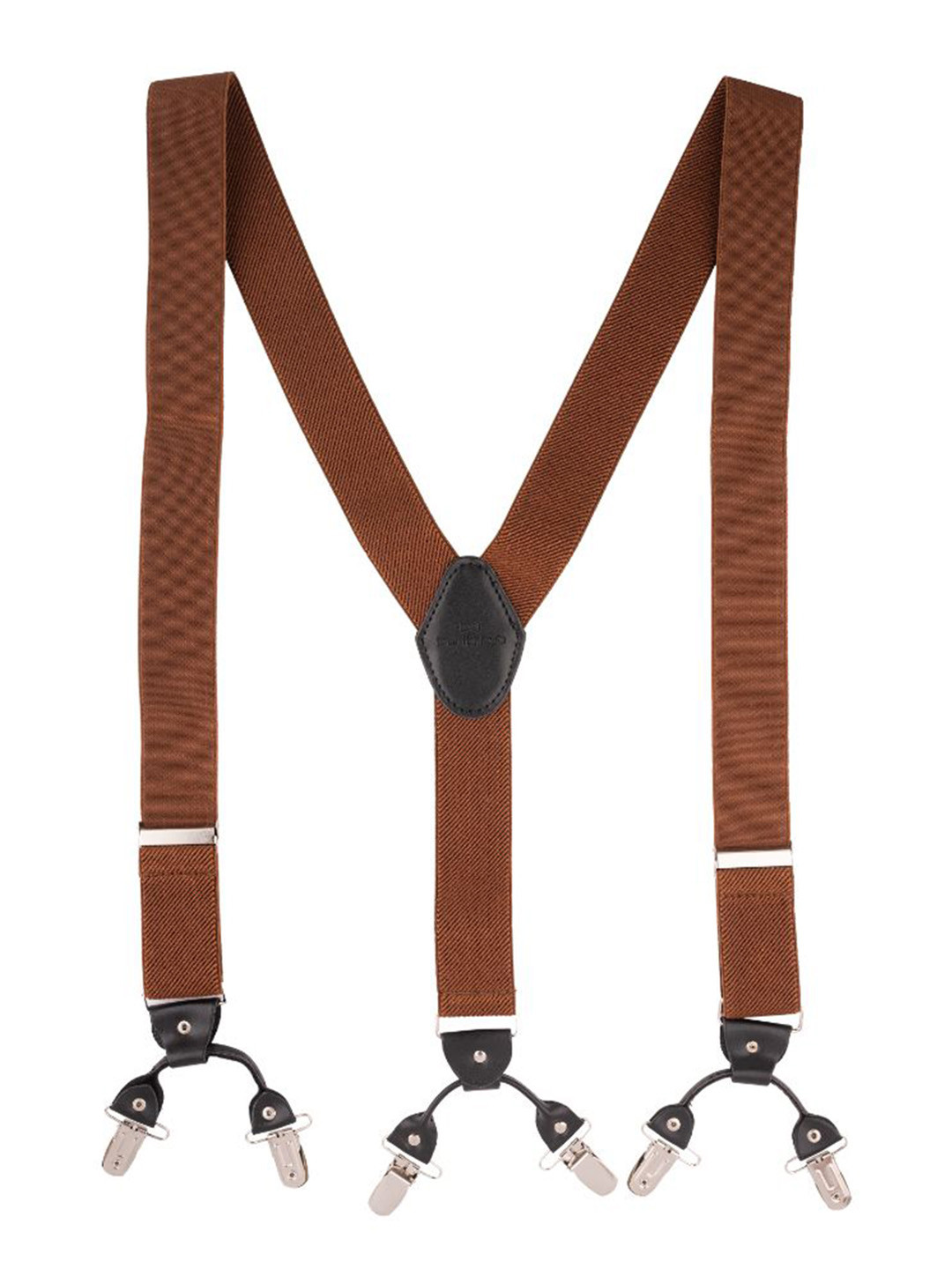 The Tie Hub Men Textured Metal Clip Adjustable Suspenders