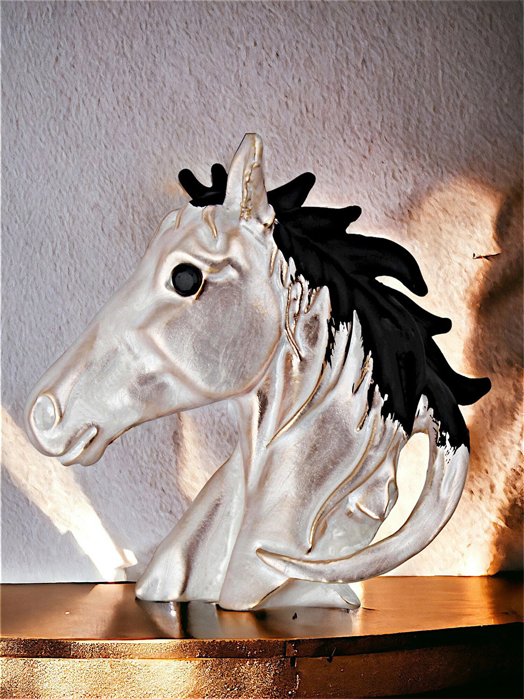 LUCKY JEWELLERY Unisex Gold Plated Meenakari Vintage Horse Saree Pin Brooch