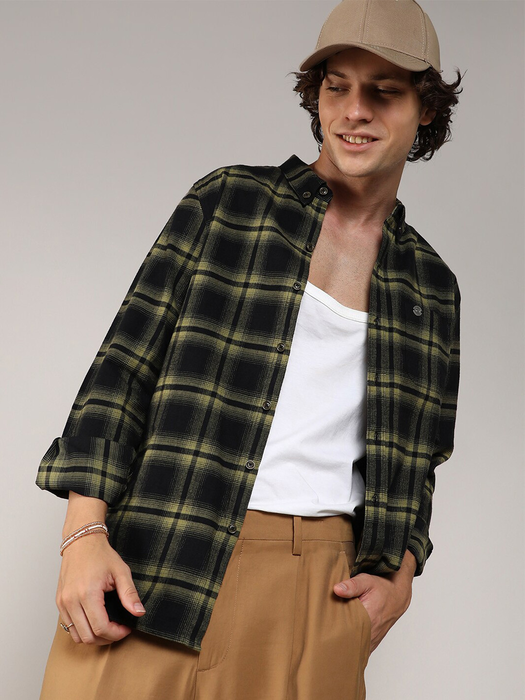 CAHOOT Men's Classic Buffalo Checked Casual Shirt