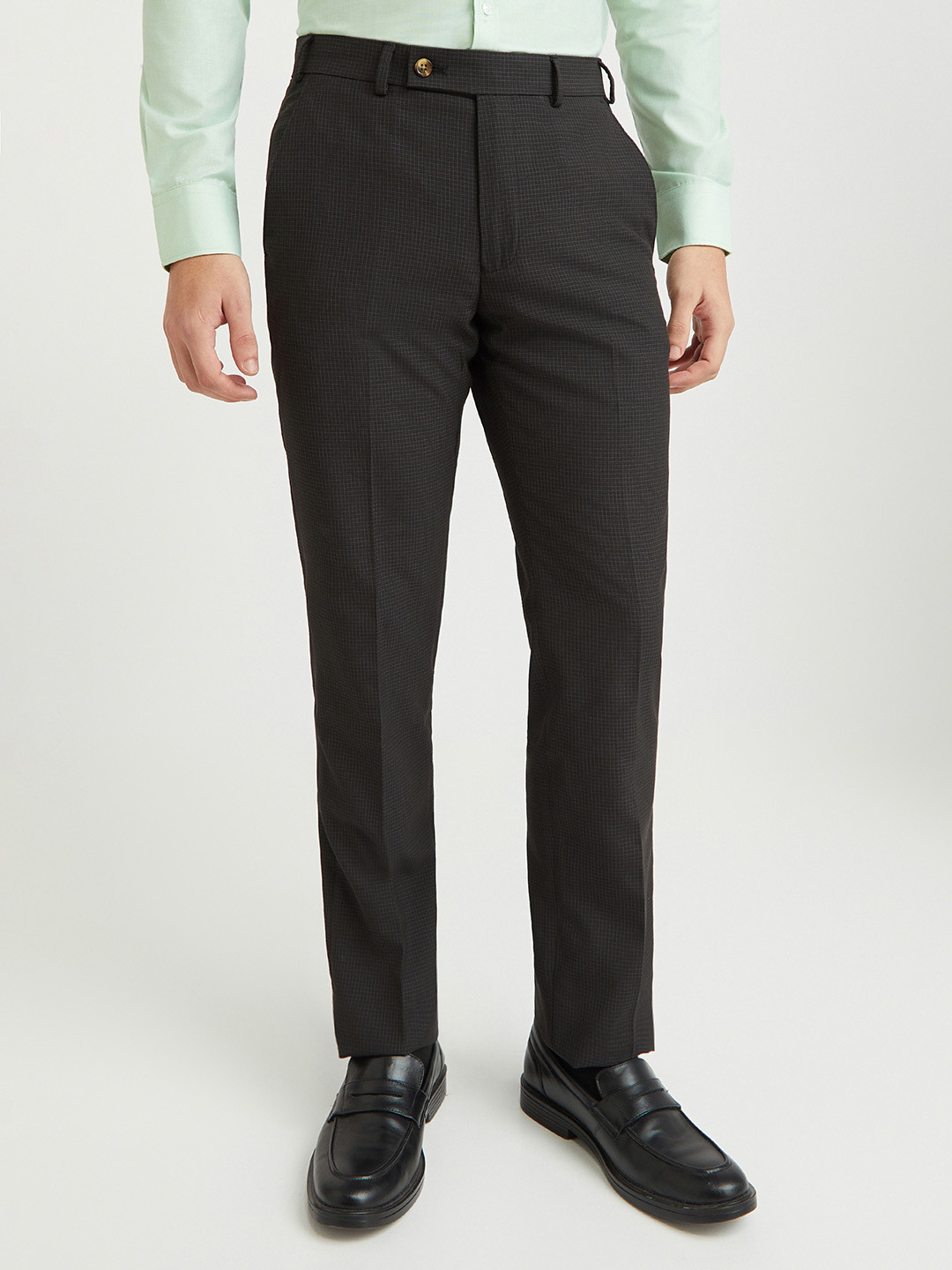 Park Avenue Men Checked Formal Trousers