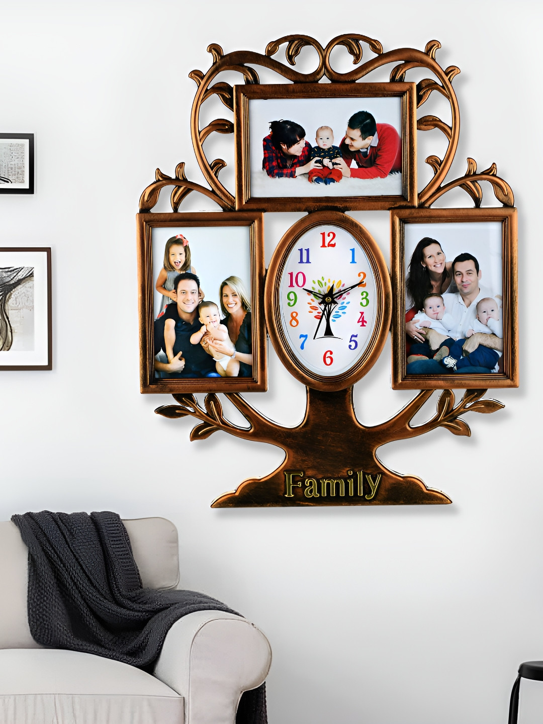 Attractionz Brown Wall Clock