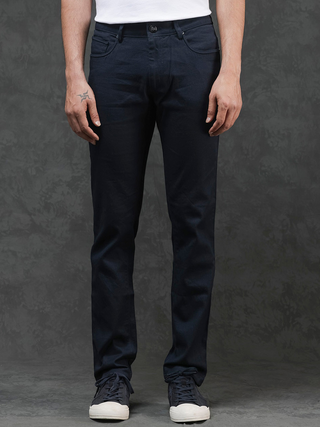 RARE RABBIT Men Expore Mid Rise Regular Fit Trouser