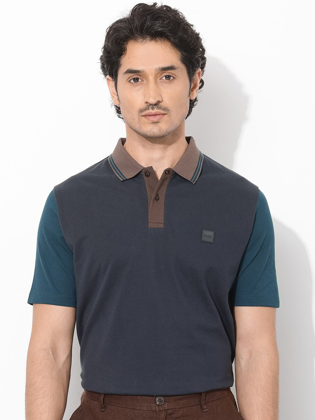 RARE RABBIT Men Polf Polo Collar Short Sleeves T-Shirt