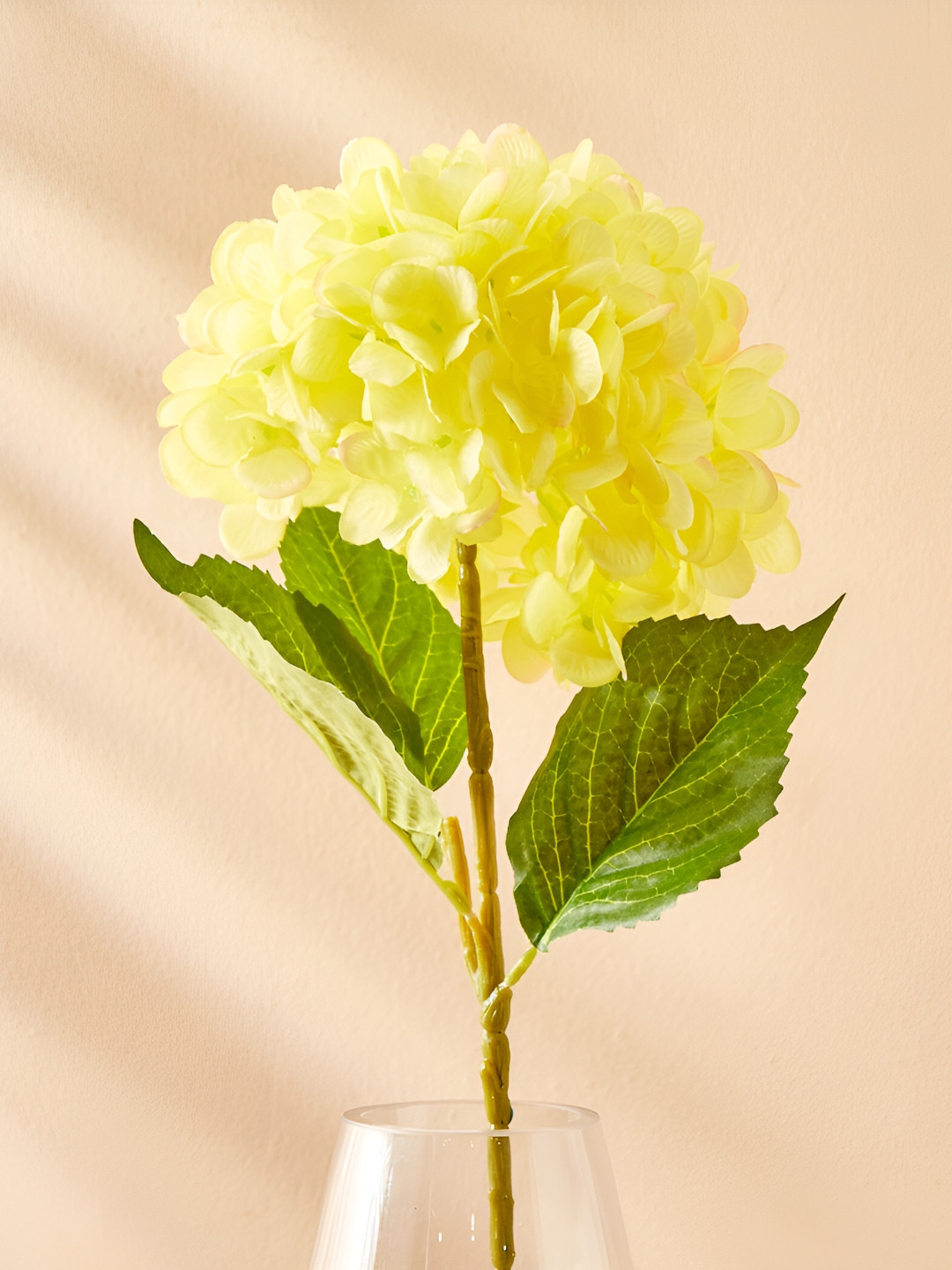 Home Centre Yellow & Green Hydrangea Artificial Flower