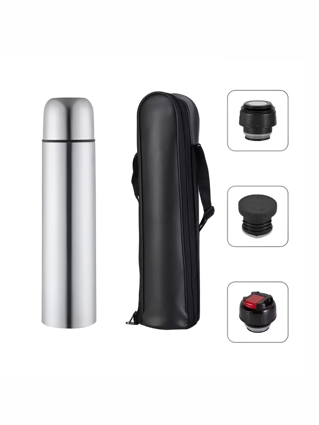 WELOUR Silver-Toned Single Stainless Steel Double Wall Vacuum Water Bottle