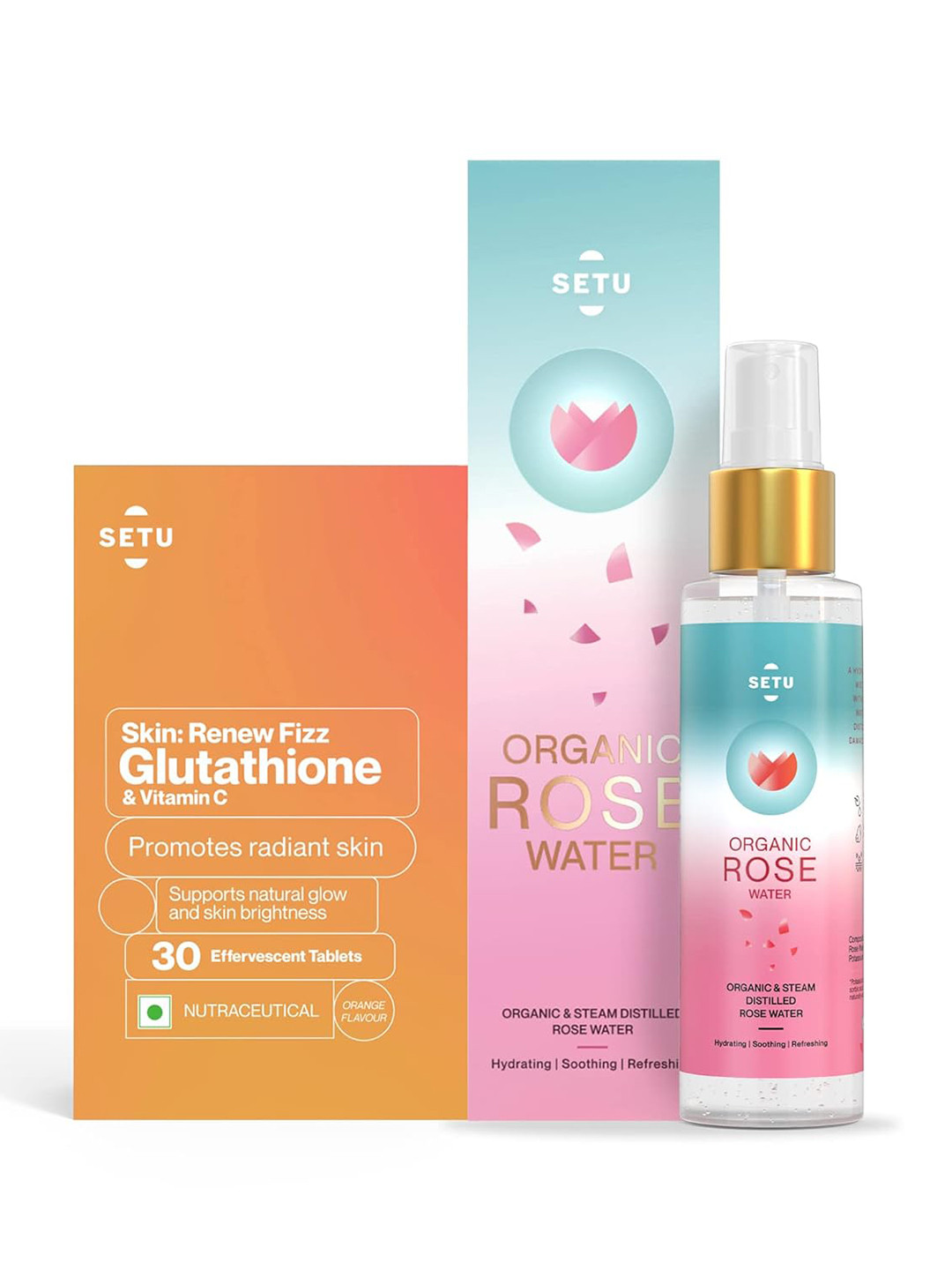 Setu Rose Water & Skin Renew 30 Tablets Festival Glow Pack
