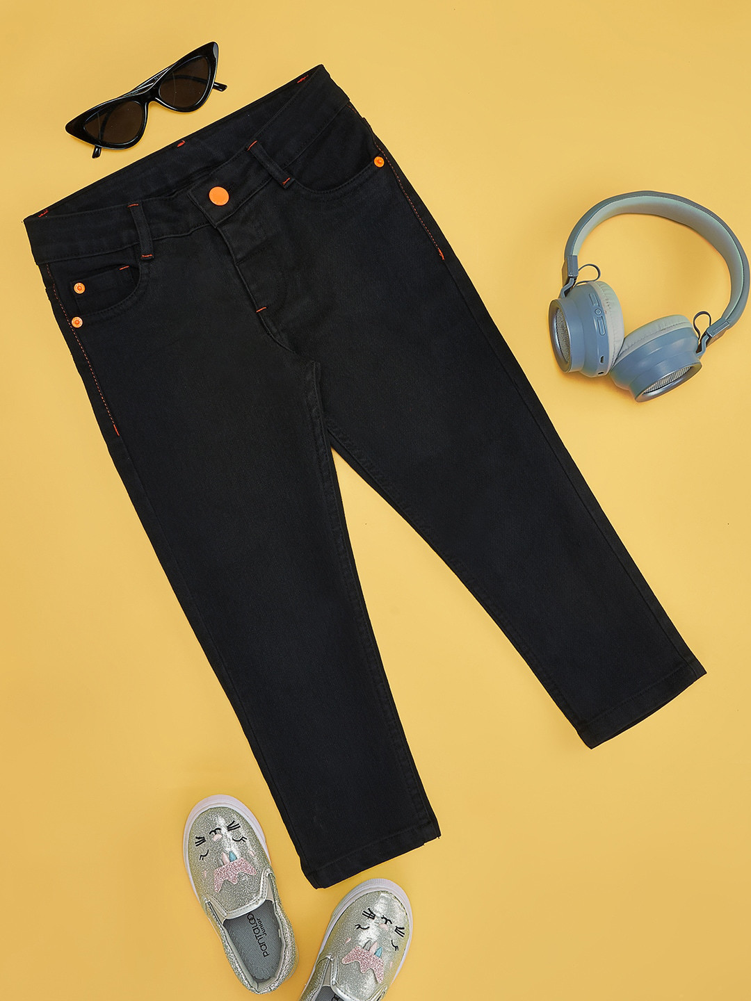 Pantaloons Junior Girls Mid-Rise Regular Fit Jeans
