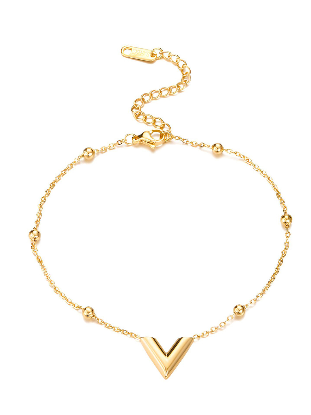 Goho Women Link V-Shaped Charm Bracelet