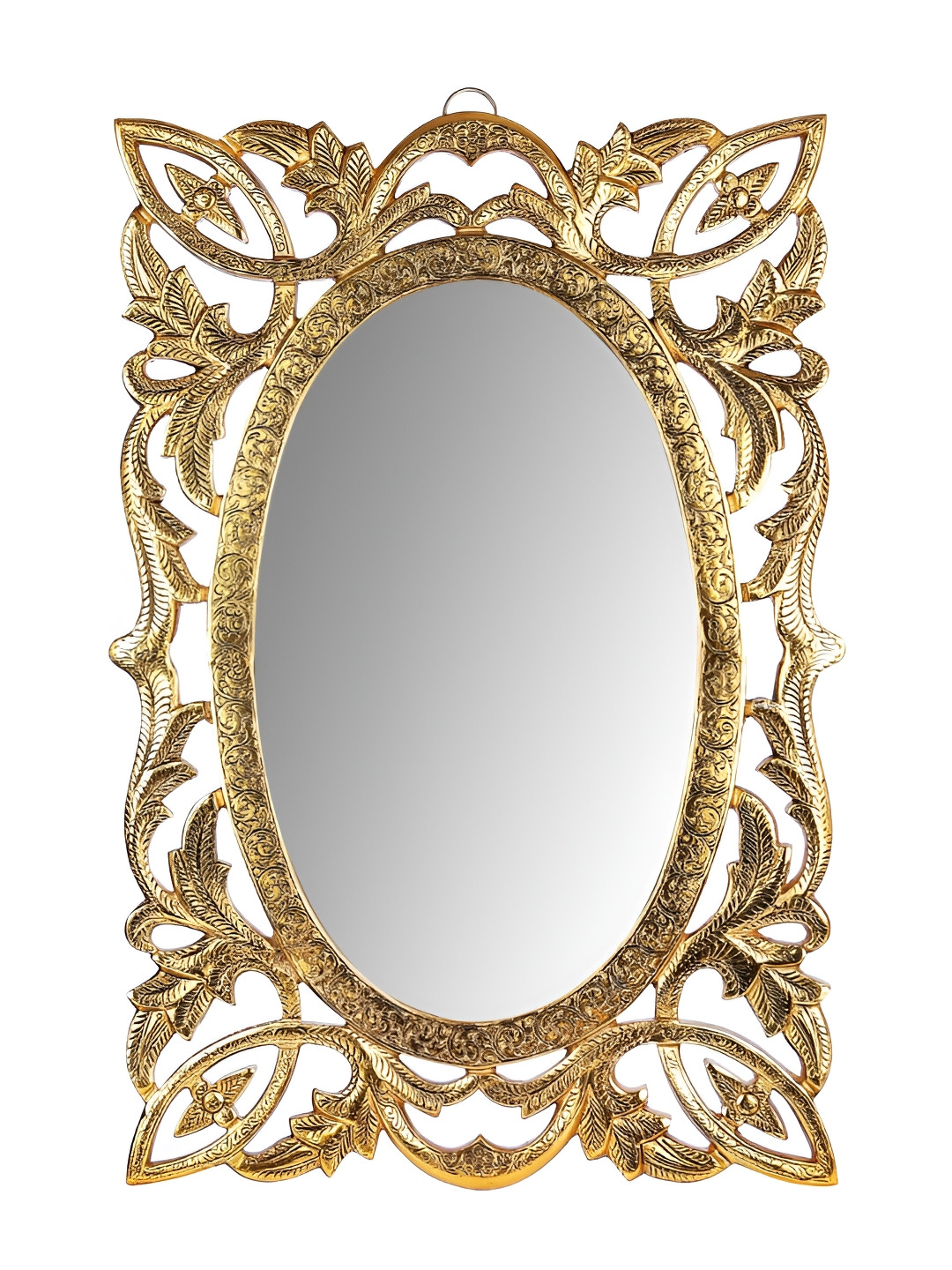 NM Beige Oval Shaped Table Mirror