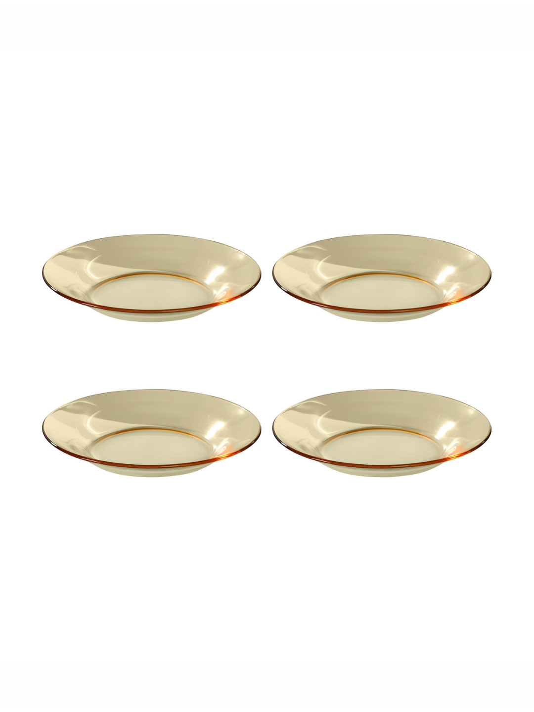UMAI Off White 4-Pcs Glass Round Plates