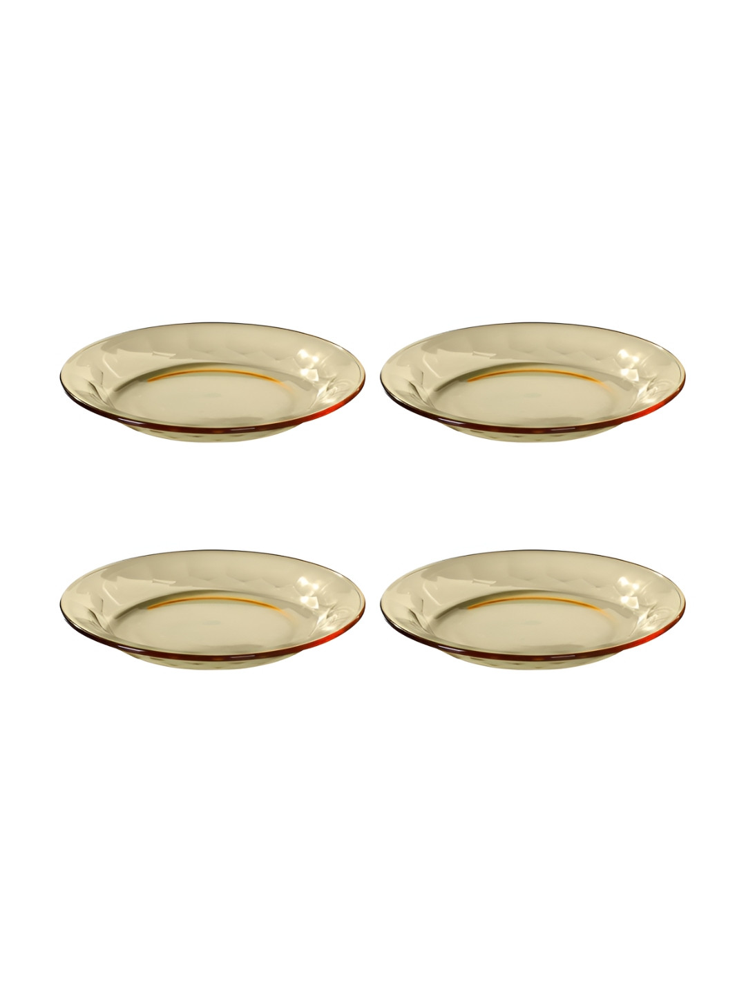UMAI Yellow 4 Pieces Glass Dinner Plates