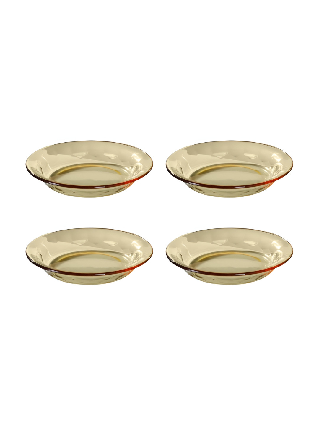 UMAI Off White 4-Pcs Glass Round Plates