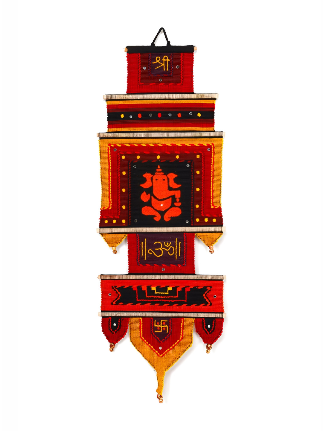 YWULY Solapur Wall Tapestry Jute Ethnic Motifs Hanging Hall Spiritual Wall Decor-5.5In
