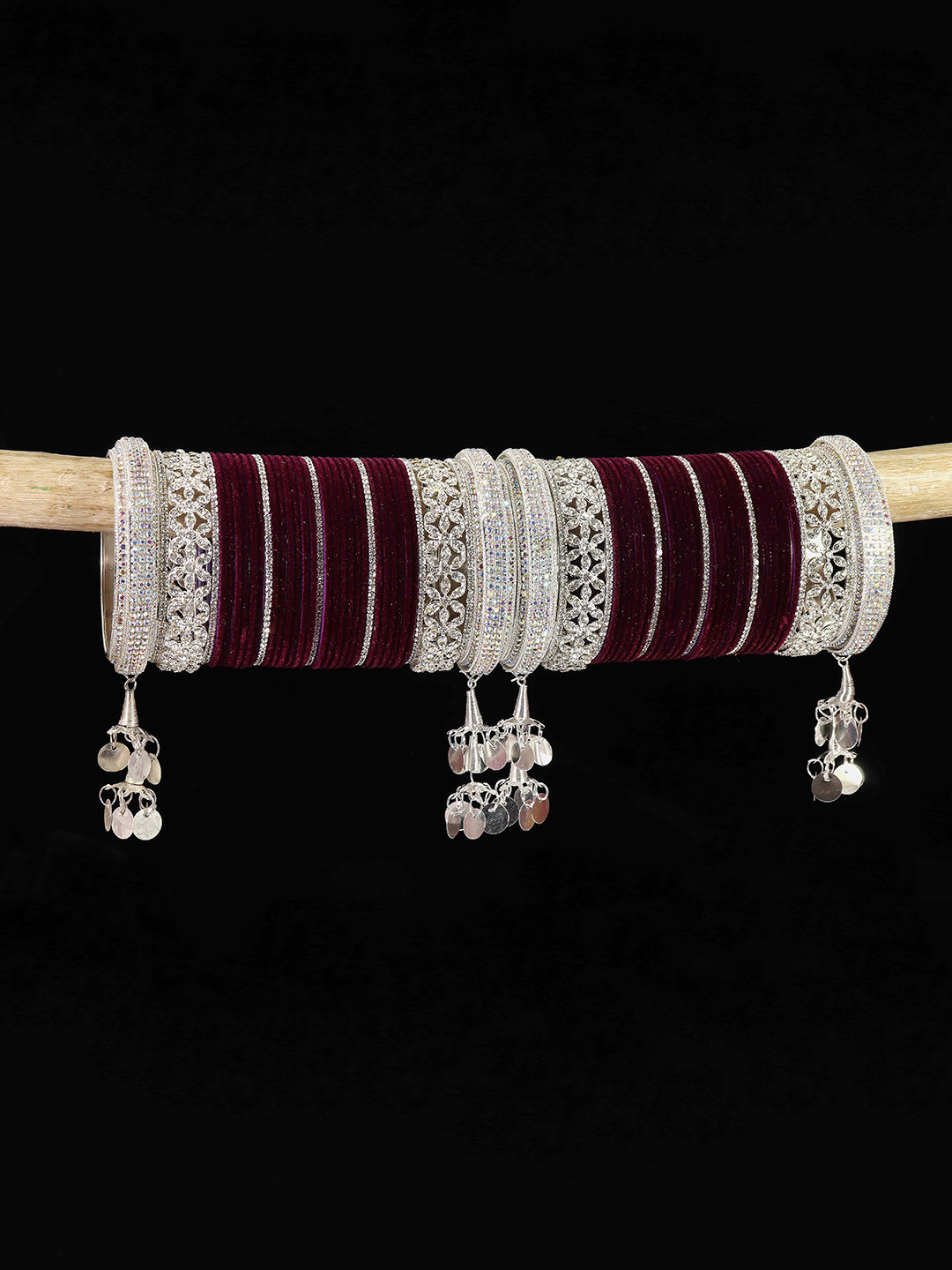 LAVAZZA Set of 70 AD-Studded Bridal Chuda Bangle Set