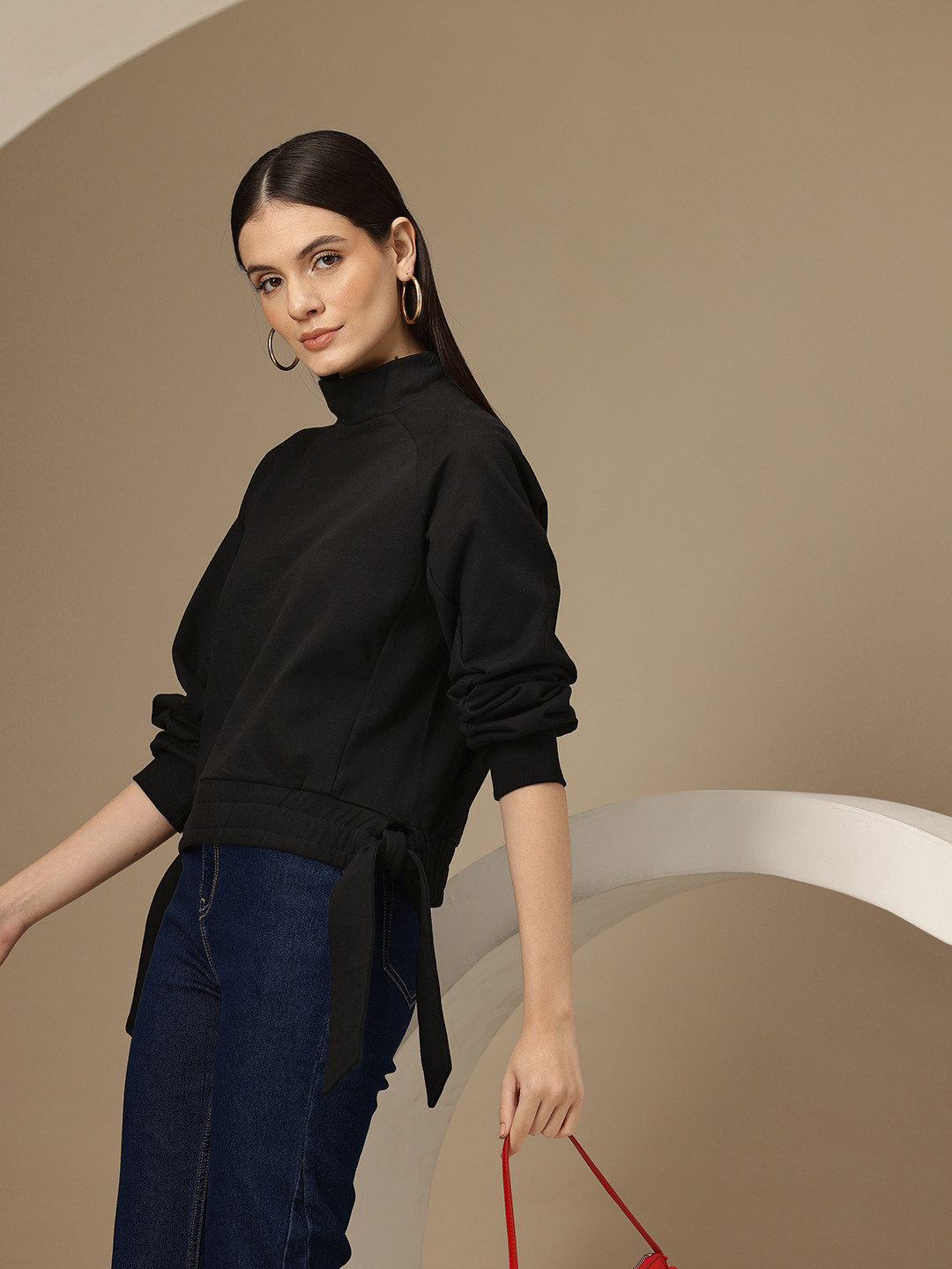 Chemistry Pure Cotton Side Tie-Up Sweatshirt