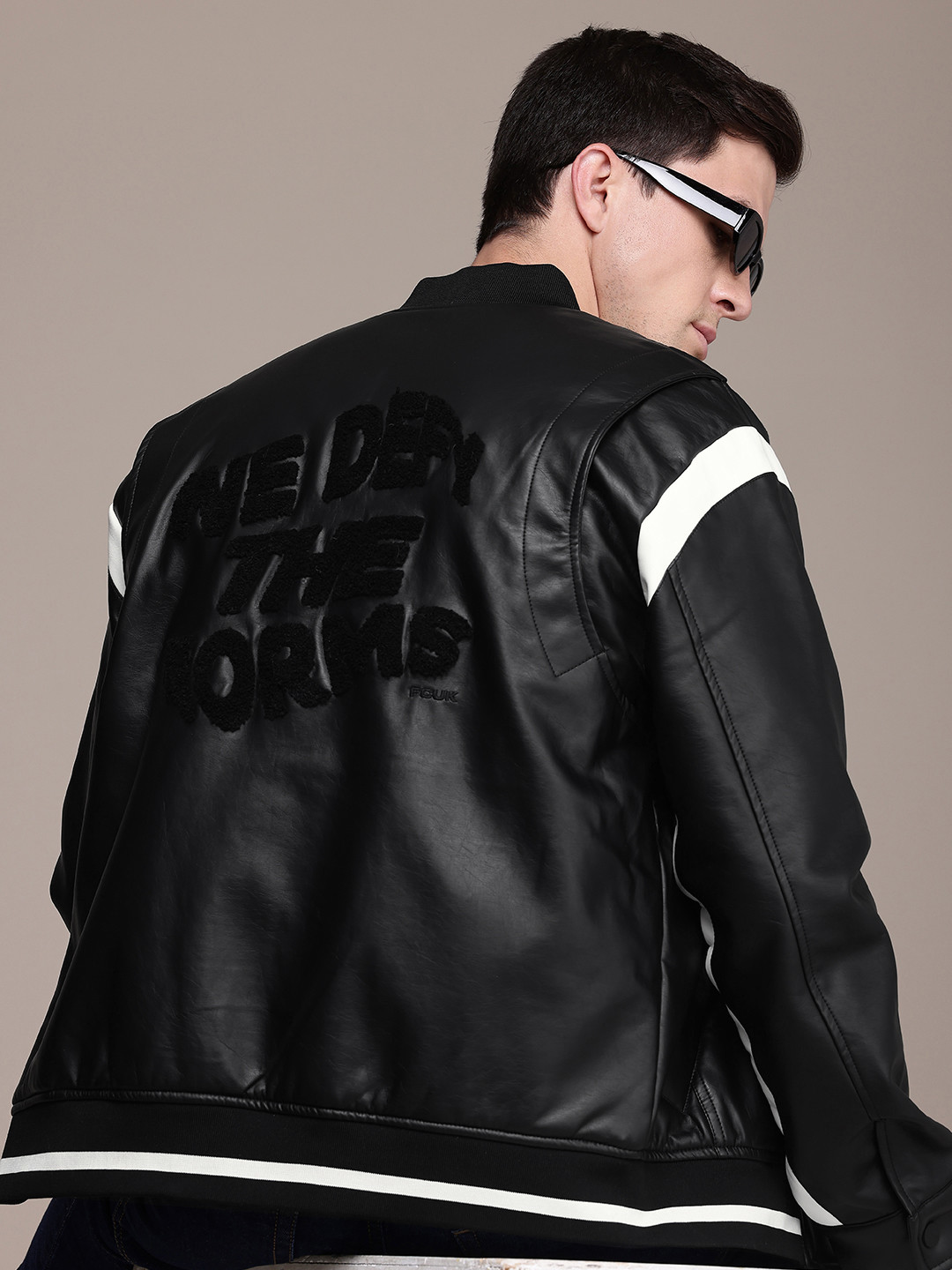 French Connection Typography Embroidered Detailed Varsity Jacket