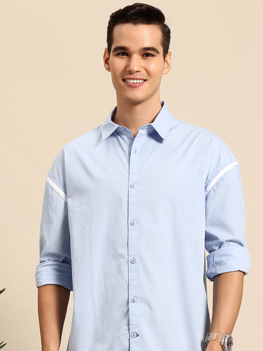 Mast & Harbour Drop-Shoulder Paneled Shirt