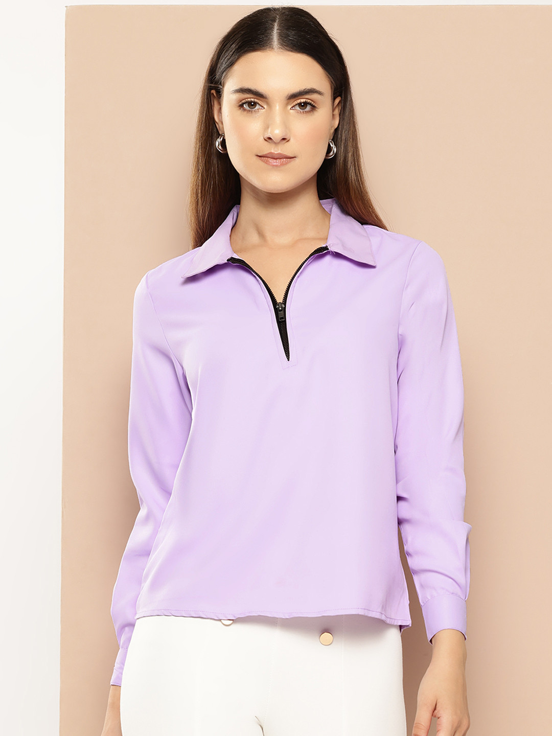 her by invictus Half Zipper Top