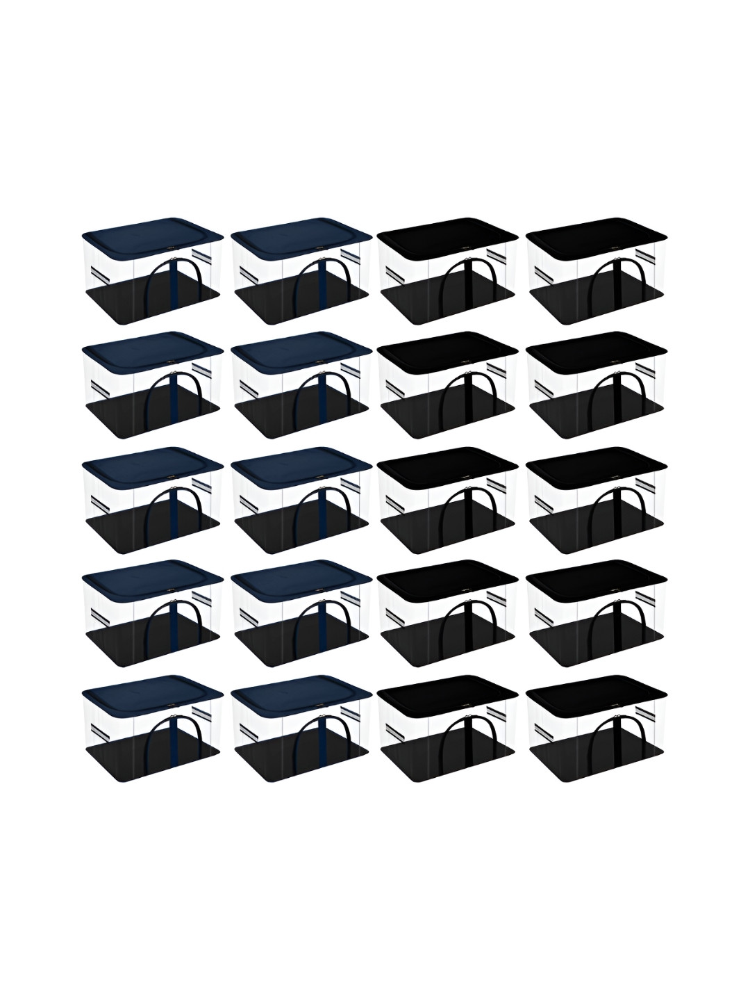 Kuber Industries Black 20 Pieces Multi-Utility Organisers