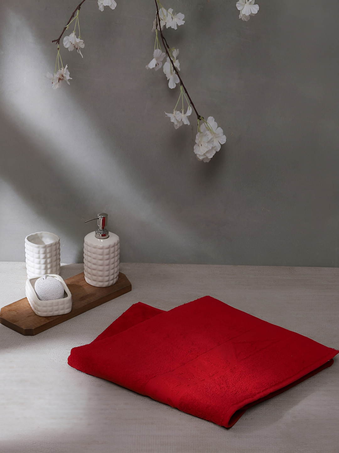 Monte Carlo Red Cotton 525 GSM Bath Towel