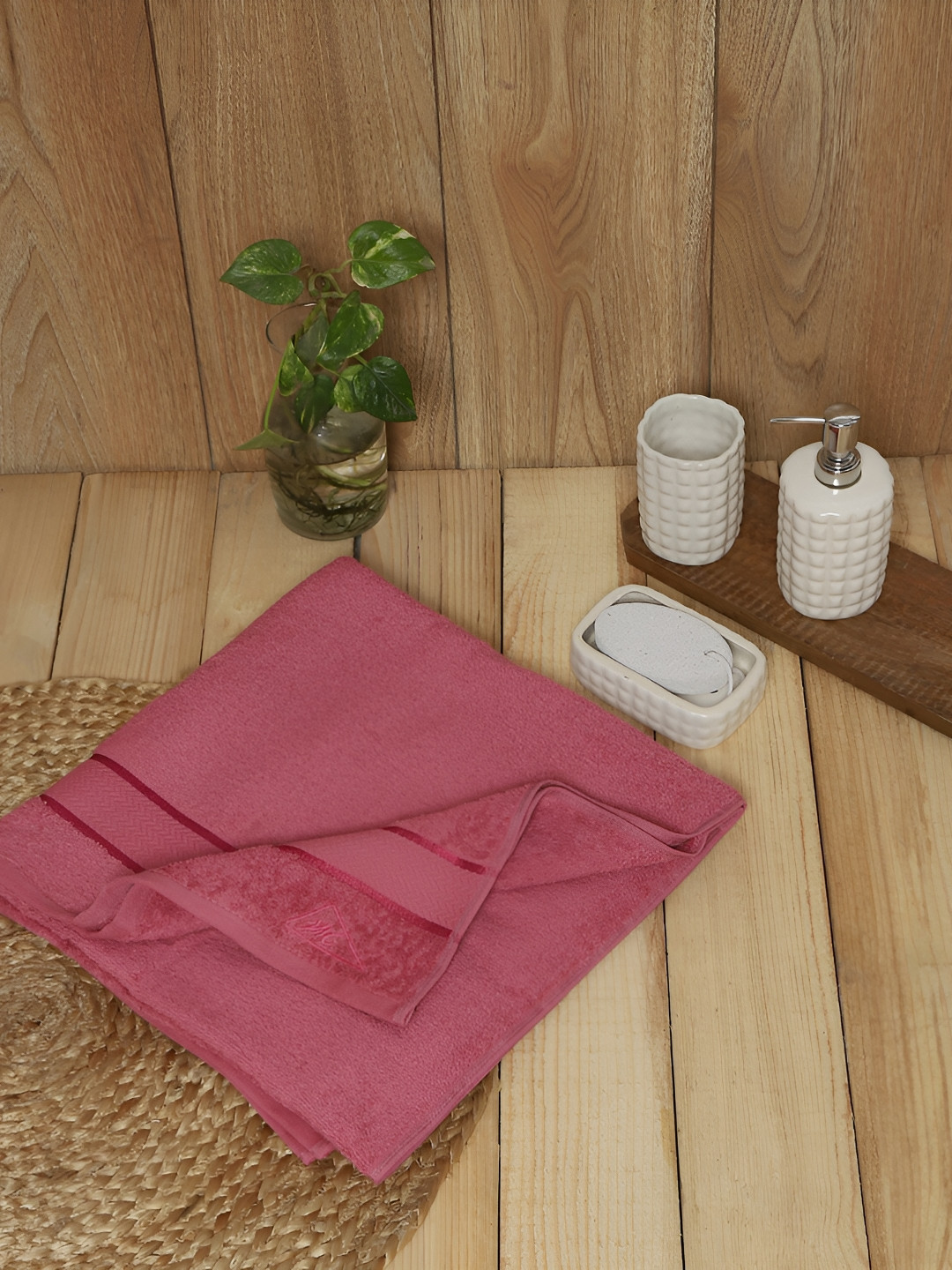 Monte Carlo Pink Cotton 450 GSM Bath Towel