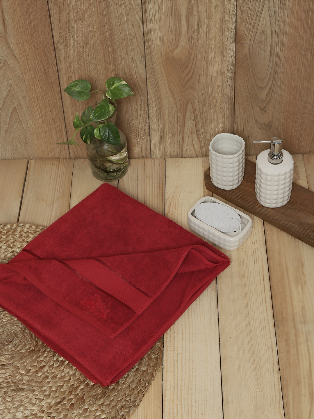 Monte Carlo Red Cotton 450 GSM Bath Towel