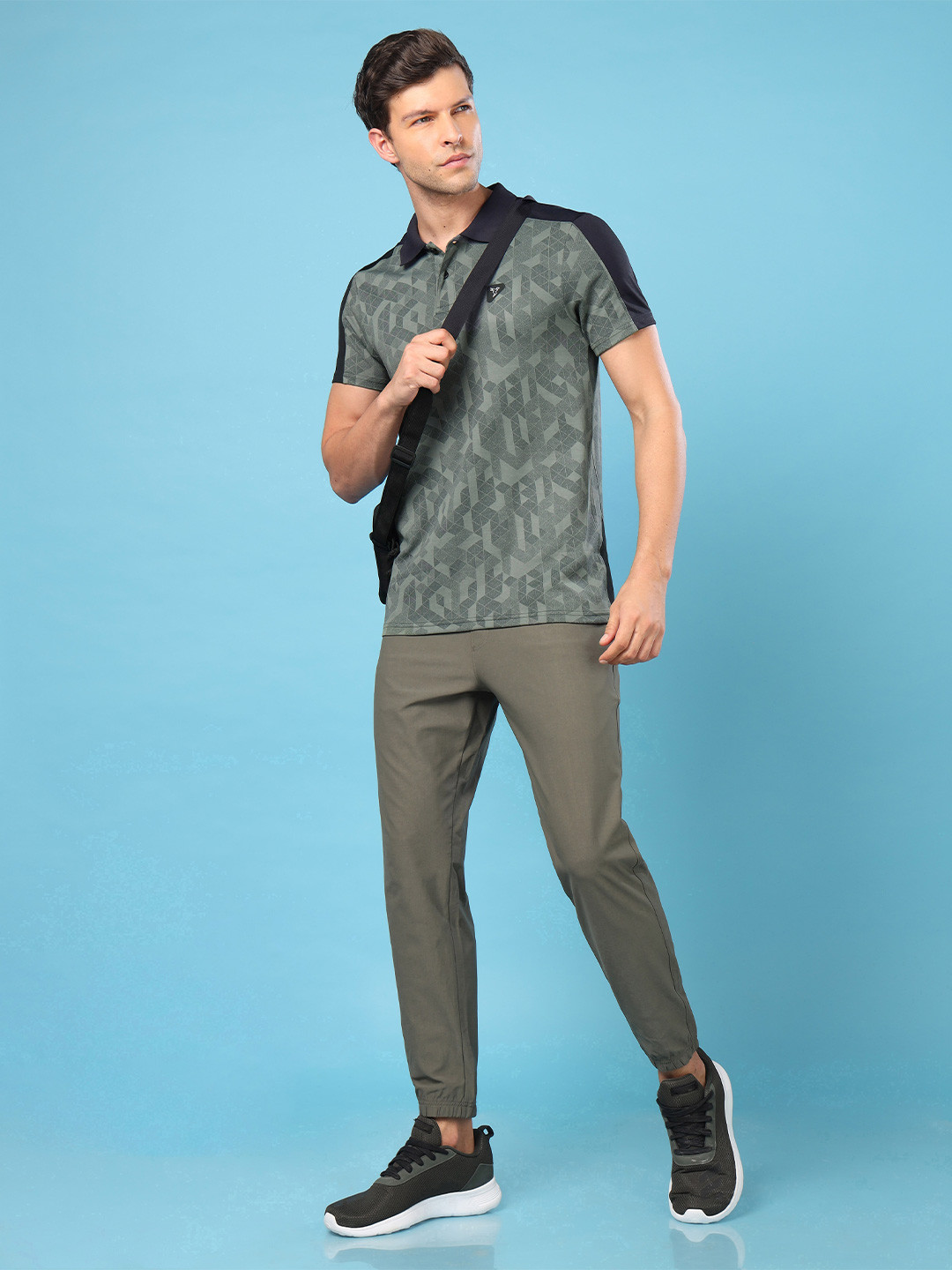 Technosport Men Active Jacquard Polo T-shirt