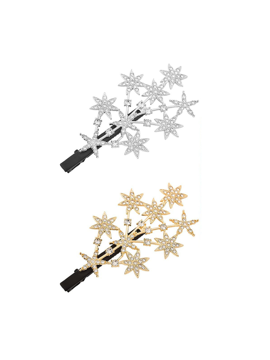 Xivir Set of 2 Embellished Star Bobby Pins