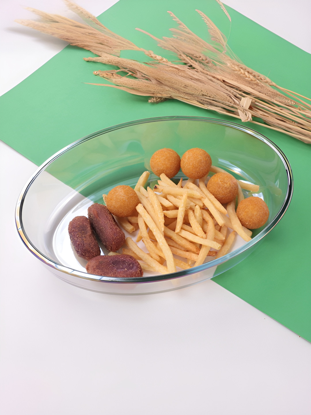 UMAI Transparent Oval Shape Microwave Safe Baking Tray