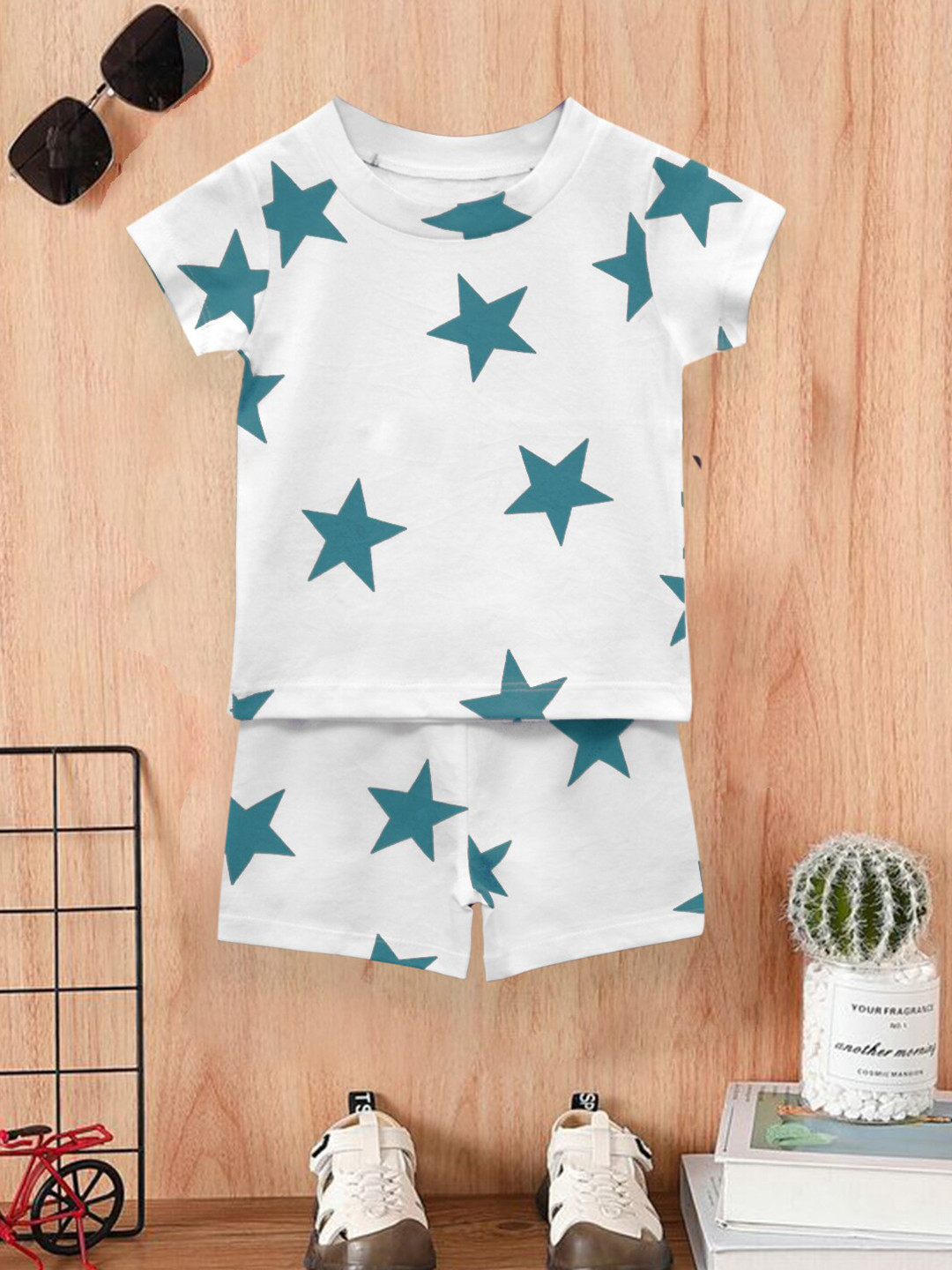 A.T.U.N. Boys Printed Cotton Casual T-Shirt & Short