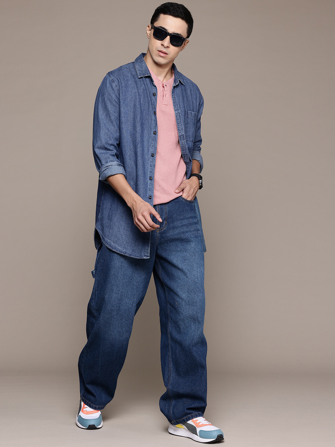 Roadster Men Baggy Fit Light Fade Jeans