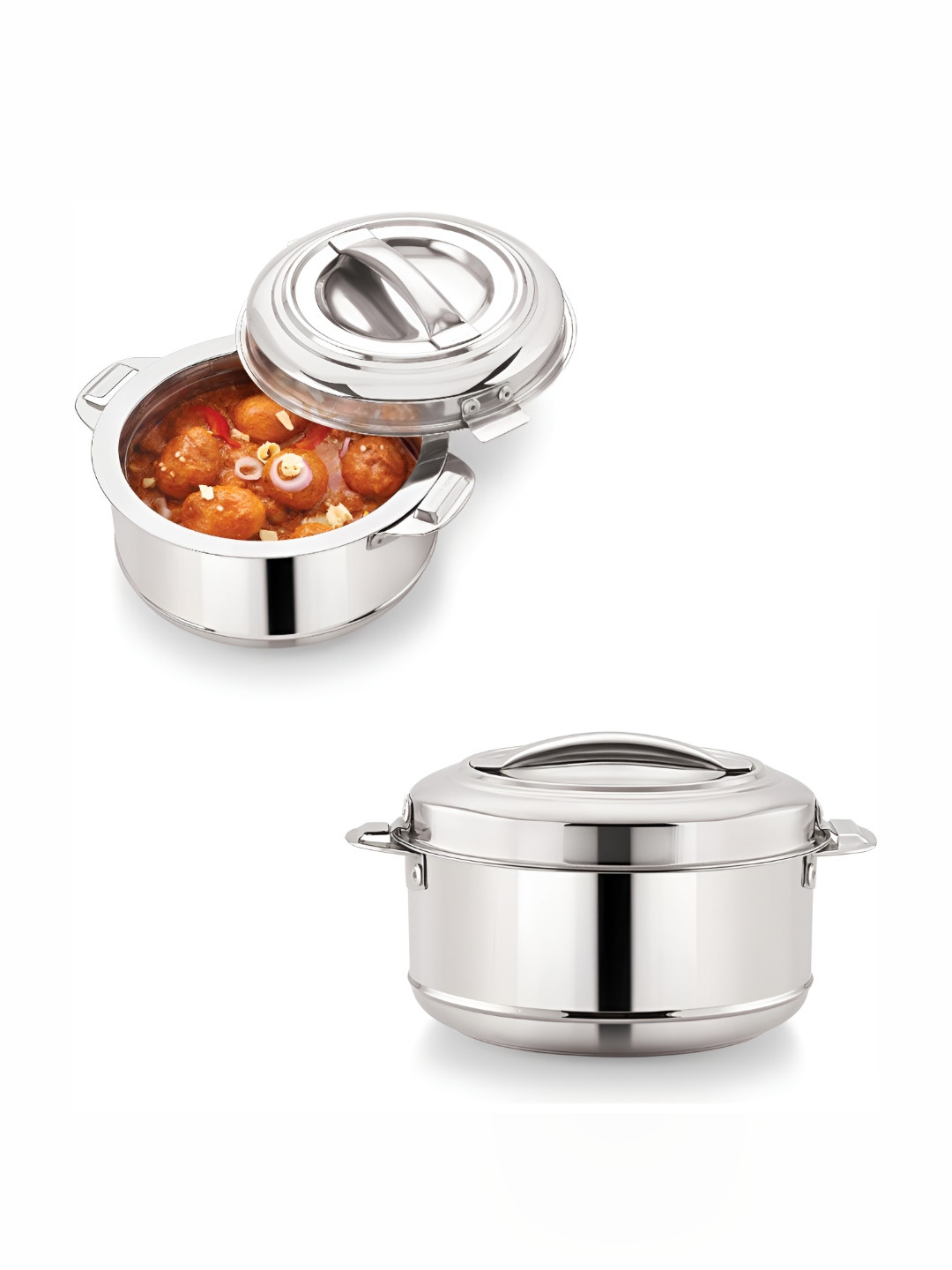 MAGNUS Grey 2 Pieces Stainless Steel Insulated Casserole 2000 ml