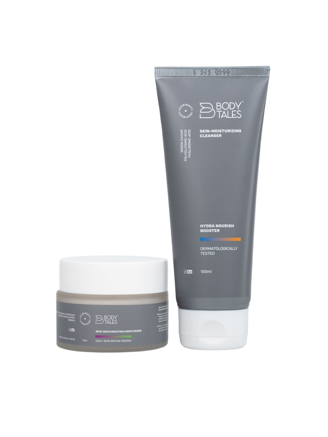 BODYTALES Set of Skin Moisturizing Cleanser - 100ml & Skin Rejuvenating Moisturizer - 50g