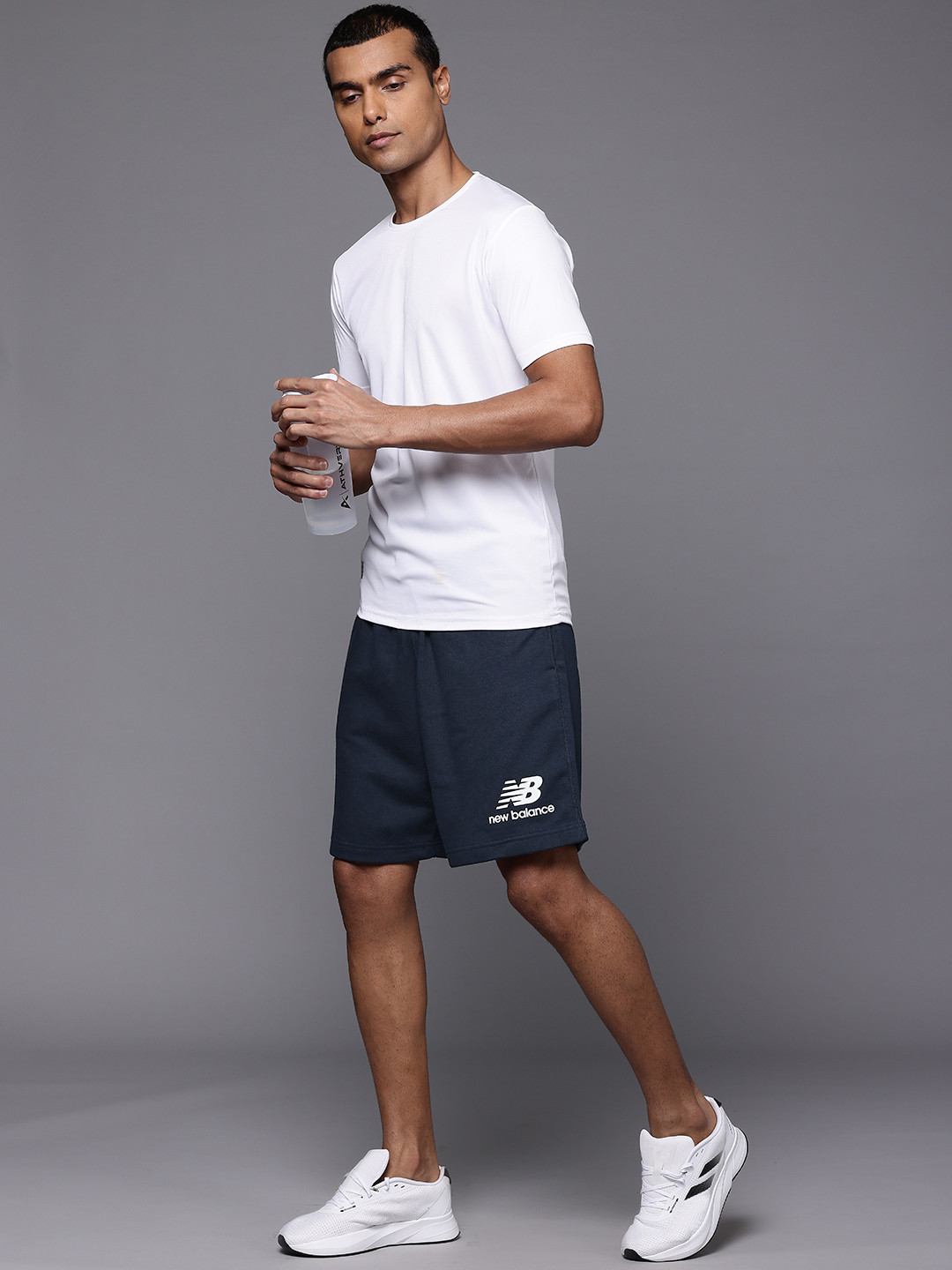 New Balance Men Eclipse Stacked Logo Sports Shorts