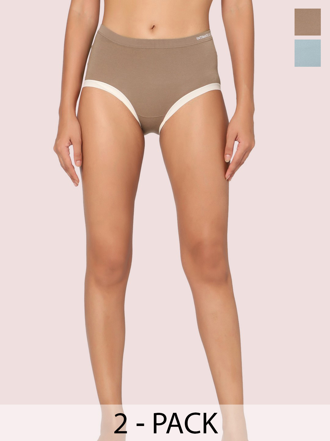 INTIMATE QUEEN Pack of 2 Yew Tree Bae Full Coverage Hipster Bikini Briefs