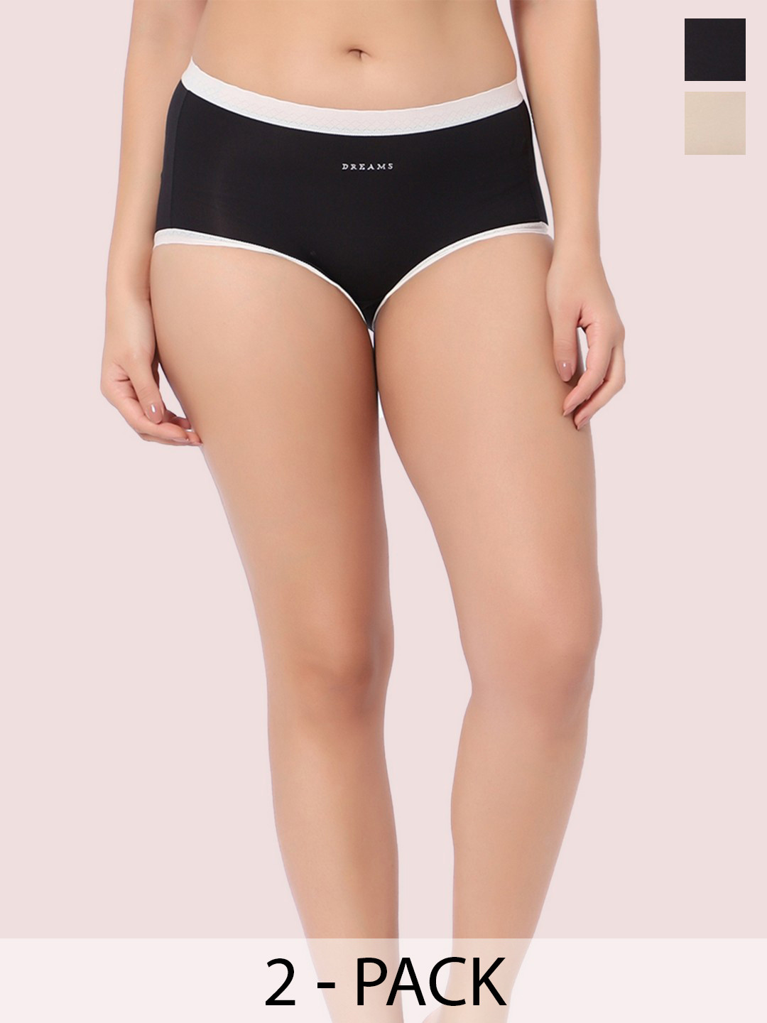 INTIMATE QUEEN Pack of 2 Corn Bae Full Coverage Boy Shorts Lacy Bikini Briefs