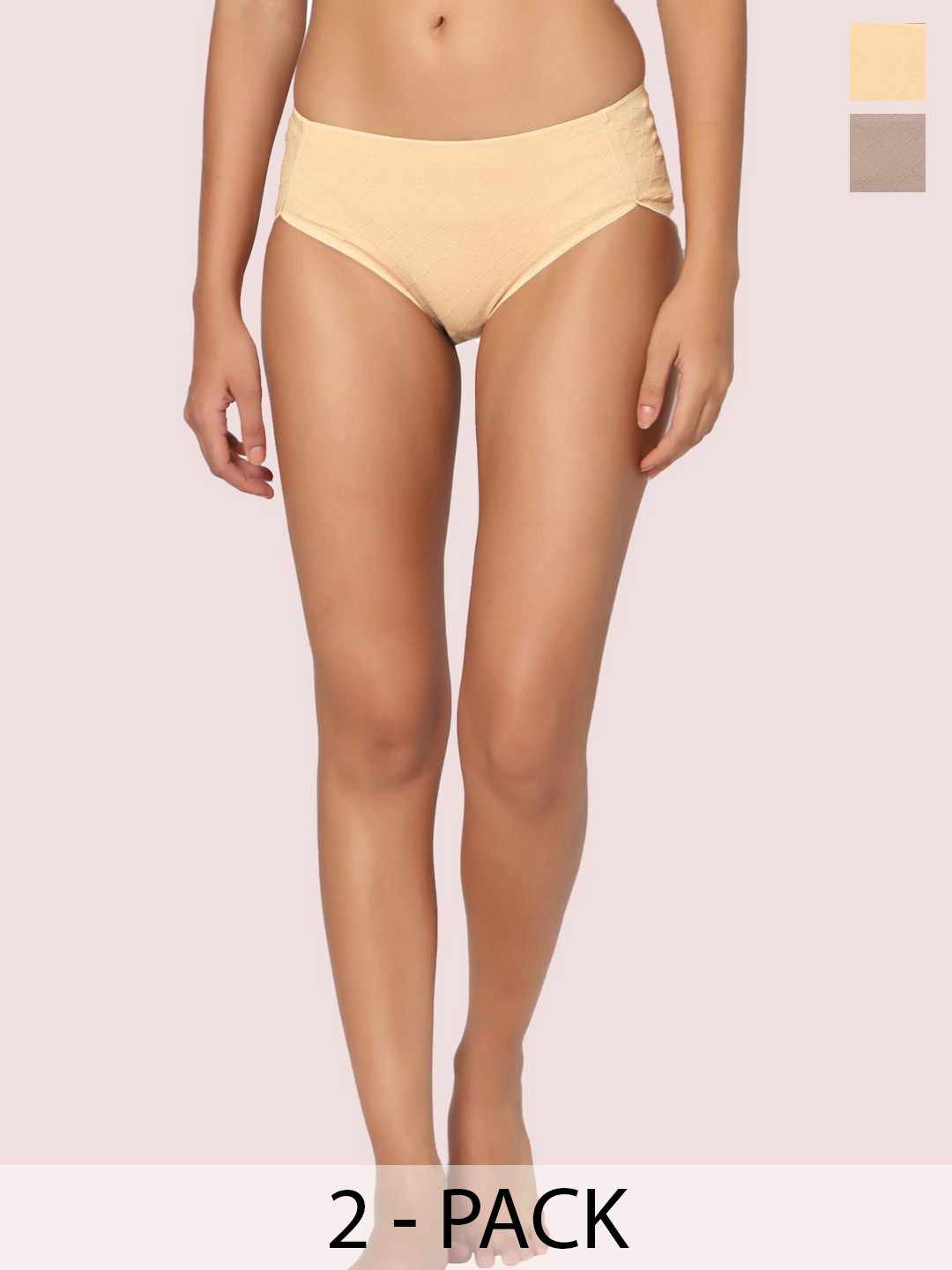 INTIMATE QUEEN Pack of 2 Cotton Seamless Hipster Full Coverage Body Adaptive Brief