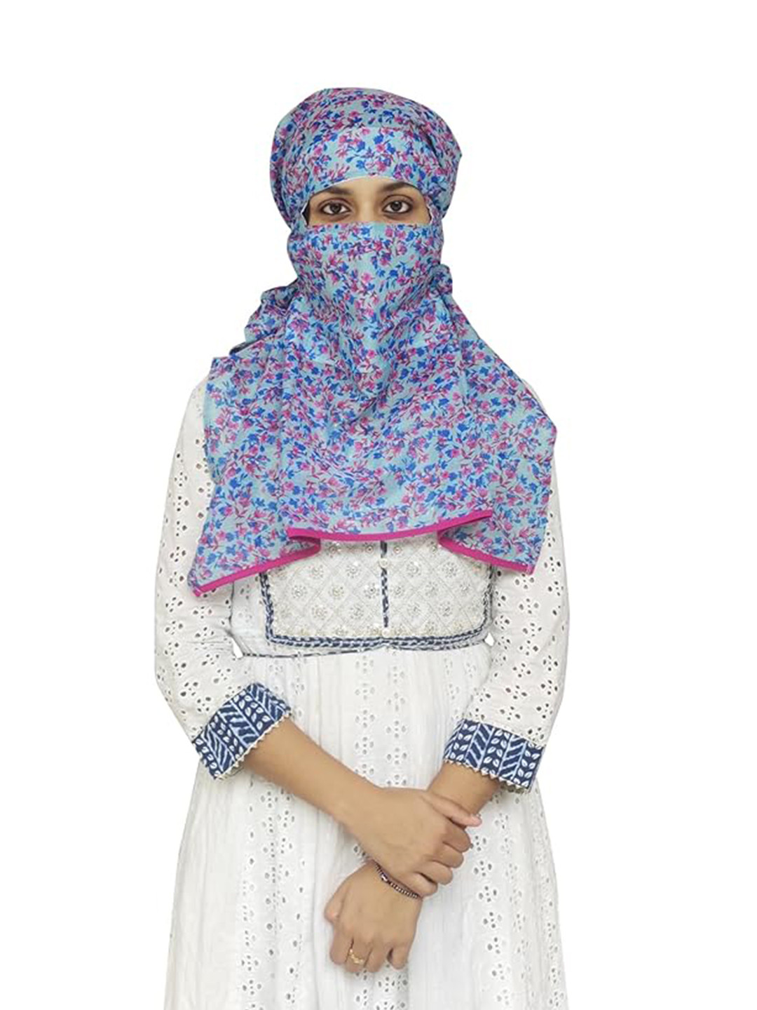 SWITCHON Floral Printed Cotton Scarf