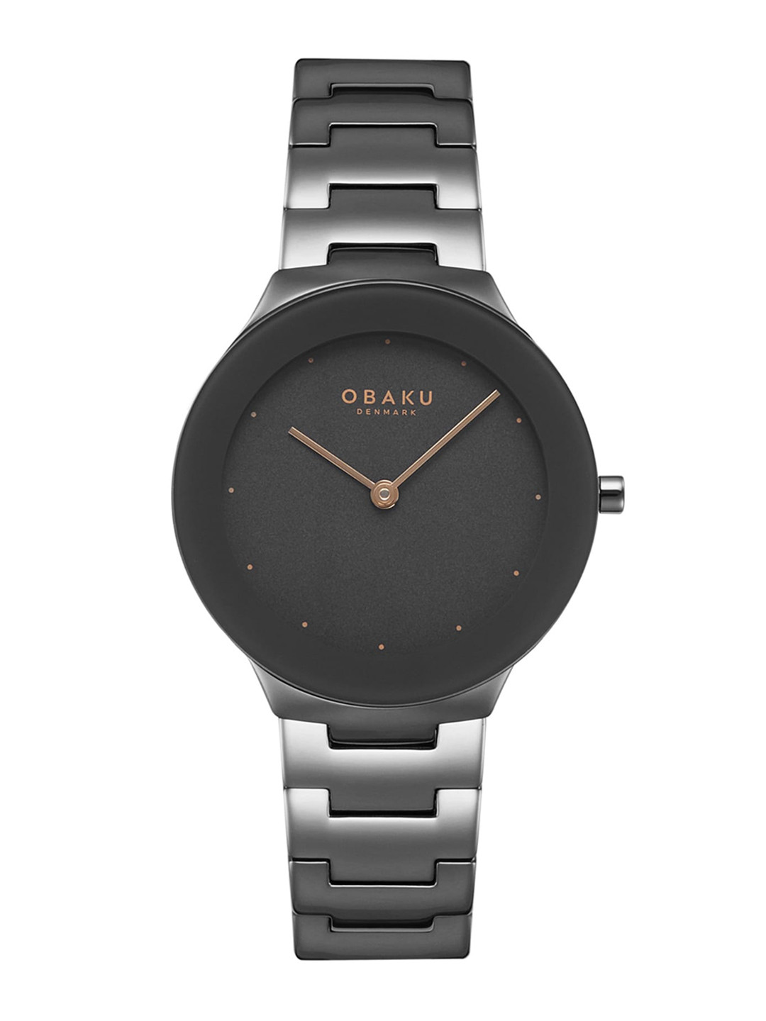 Obaku Spejl Lille Ash Women Brass Stainless Steel Bracelet Style Analogue Watch V290LXUUSU
