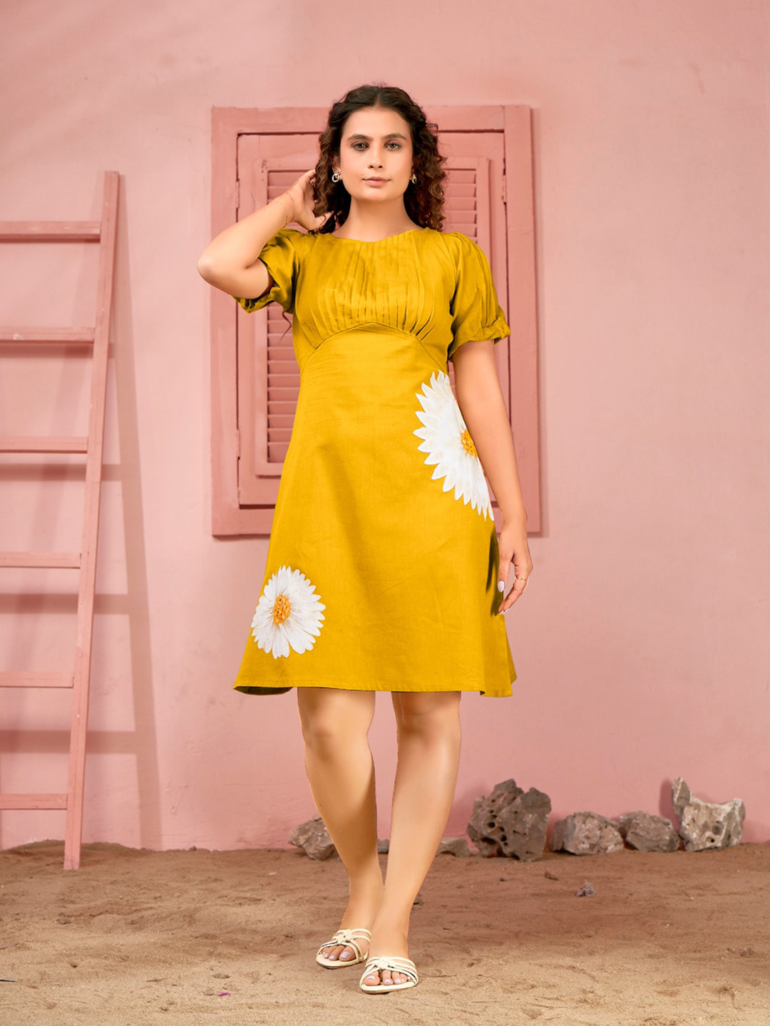 Curvy Lane Plus Size Hand Painted A-Line Dress