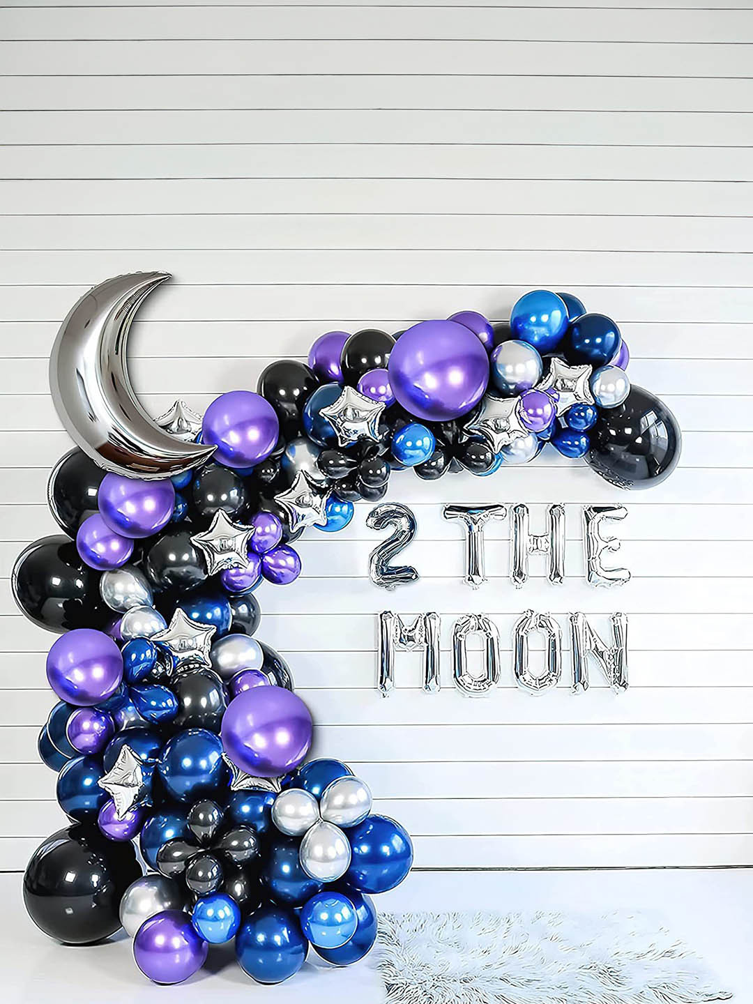 Special You Purple & White 74 Pcs Textured Decor Items