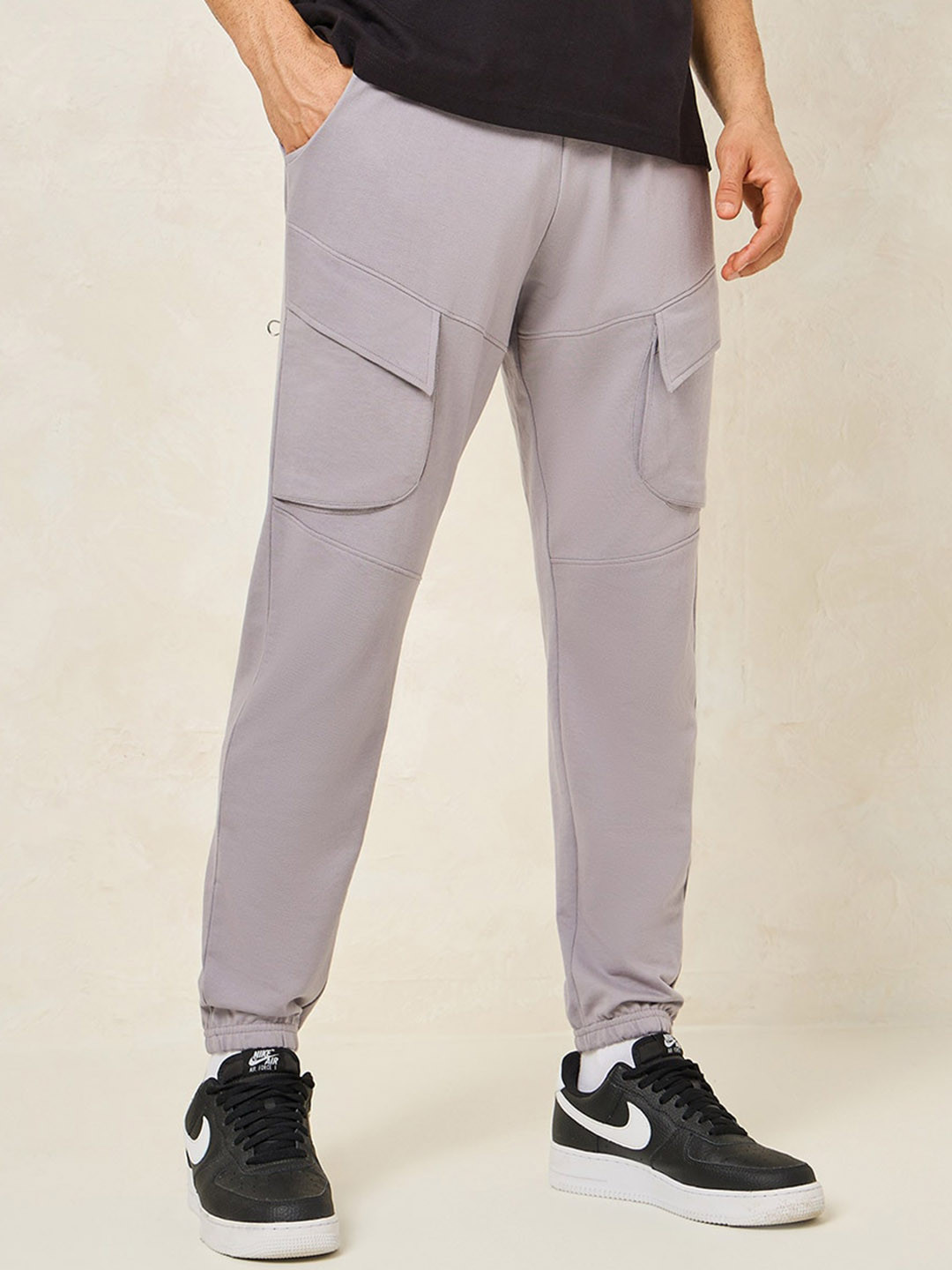 Styli Men Slim Fit Cargo Jogger with Drawstring