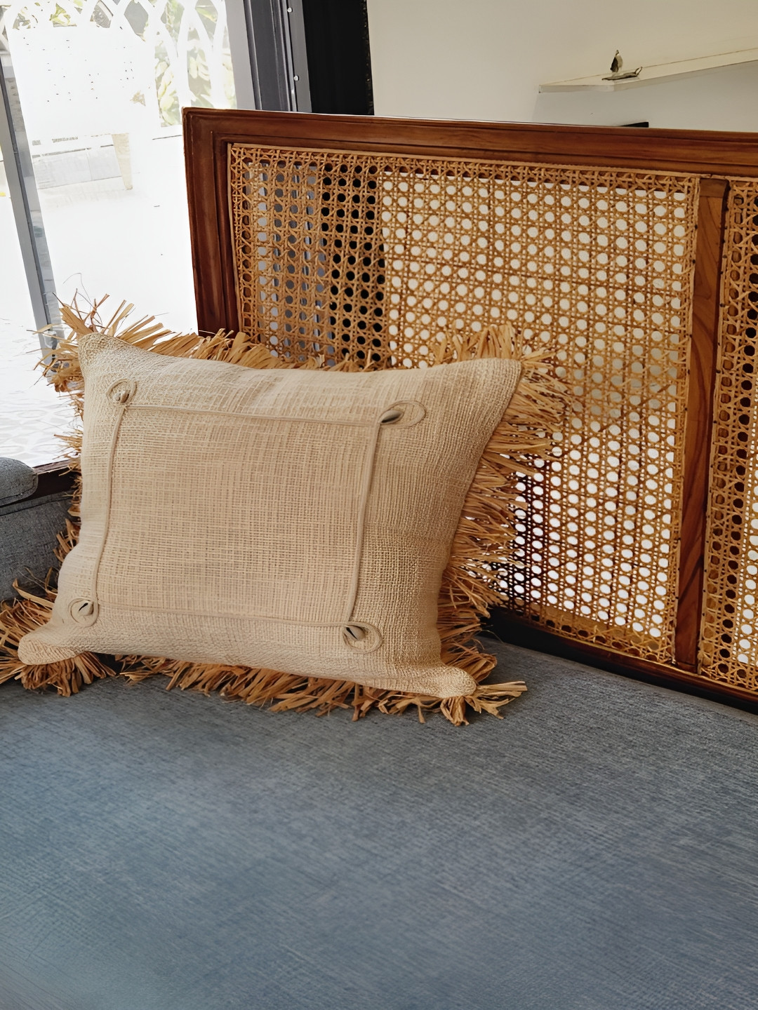 THROWPILLOW Self Design Polyester Fade Resistant Textured Cushion Covers - 18 x 18 In